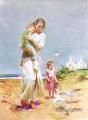 peinture tableau - Pino Daeni maman et les enfants